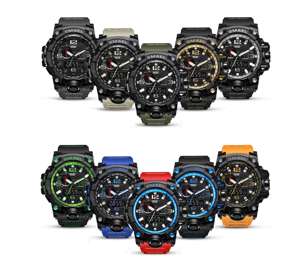 SMAEL 1545 Multifunctional Luminous Outdoor Watch - Blue Cup LLC.