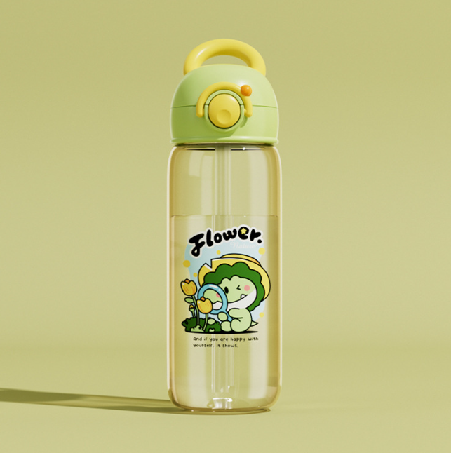 Children's Whale Cartoon Diving Fountain Water Bottle - Tritan Leakproof Sippy Cup (Various Sizes & Colors) - Blue Cup LLC.