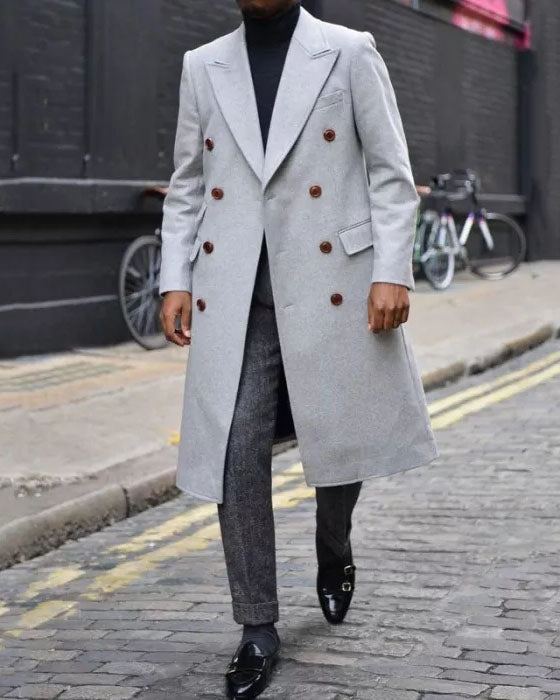 Men's Long Windbreaker for Autumn and Winter Fashion - Blue Cup LLC.