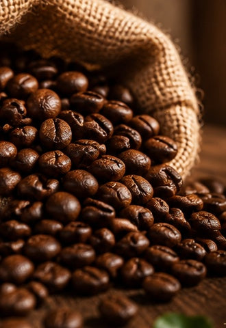 Roasted coffee beans for Blue Cup Colombia Coffee
