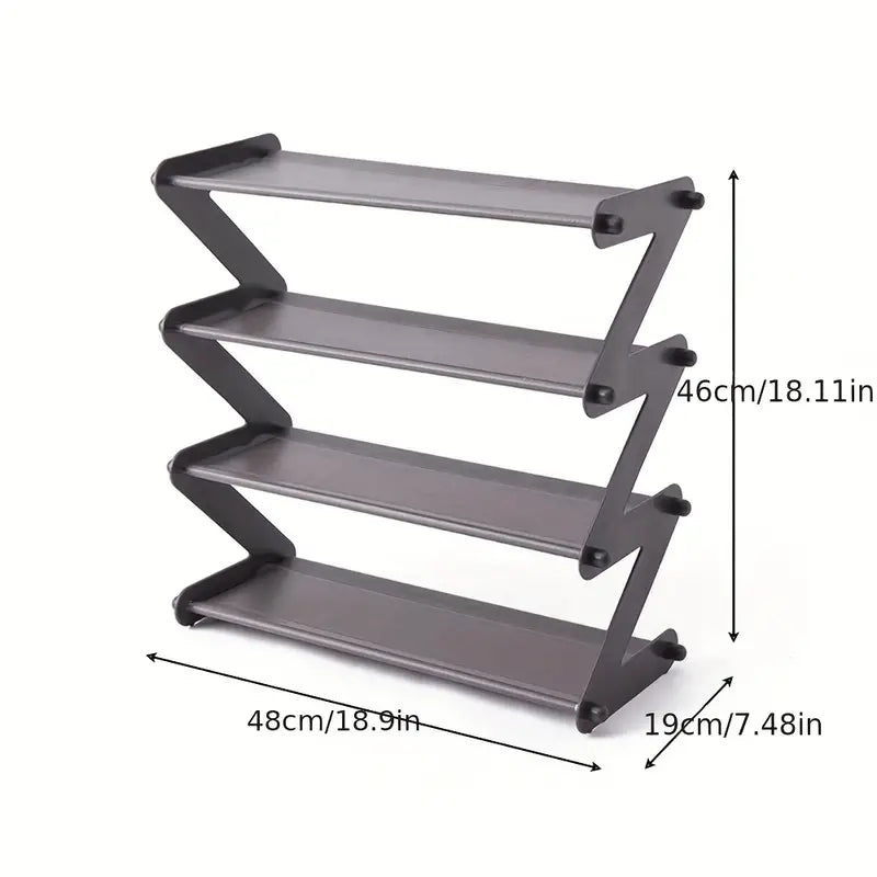 Adjustable DIY Shoe Rack for Hall Closet Storage Shelf - Blue Cup LLC.