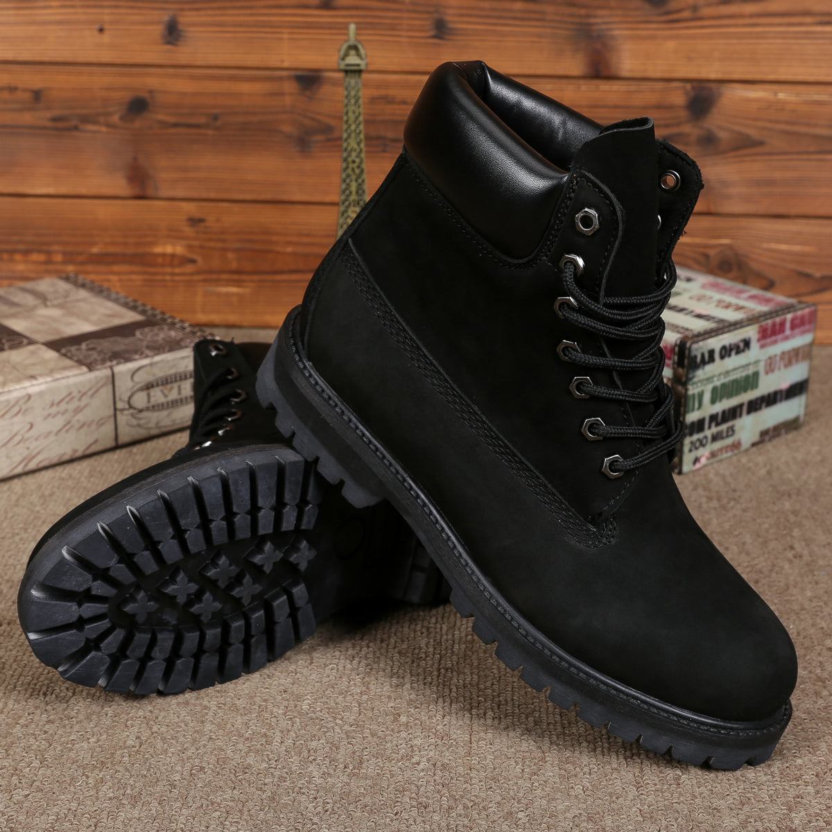 Stylish Warm High-Top Boots for Men - Blue Cup LLC.