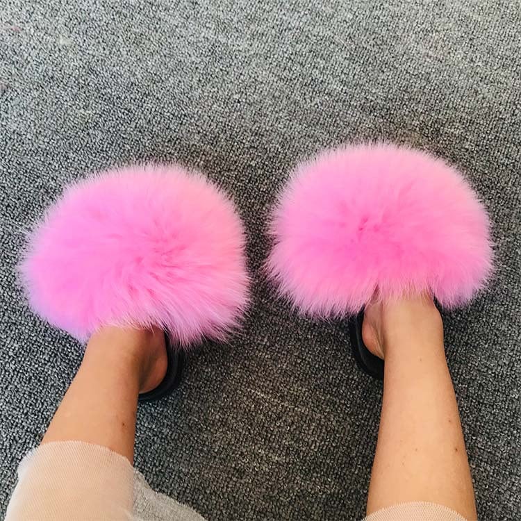 Casual Fur Sandals for Summer Wear Slippers - Blue Cup LLC.