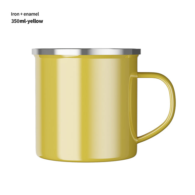 Vintage Enamel Mug for Coffee, Tea, and Camping - Blue Cup LLC.