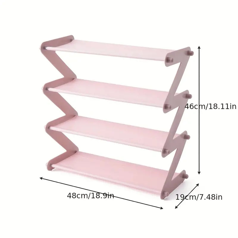 Adjustable DIY Shoe Rack for Hall Closet Storage Shelf - Blue Cup LLC.