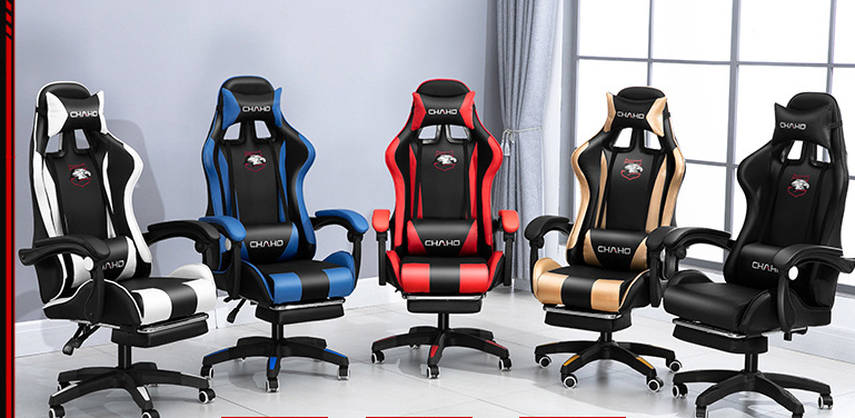 Ergonomic Gaming Office Chair with Adjustable Recline - Blue Cup LLC.