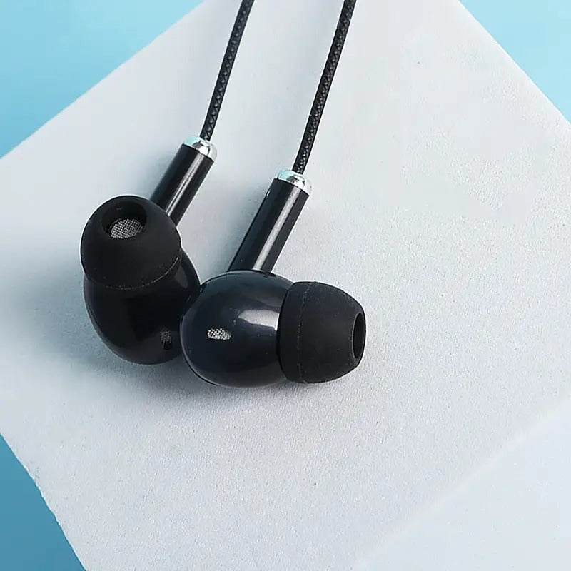 Macaron Color Wired Noise Reduction Earbuds with Mic - Blue Cup LLC.