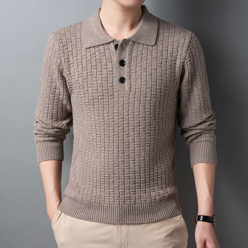 Plus Size Jacquard Sweater for Men - Autumn/Winter - Blue Cup LLC.