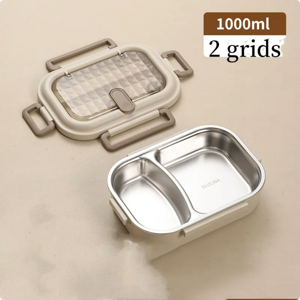 304 Stainless Steel Microwaveable Bento Box - Blue Cup LLC.