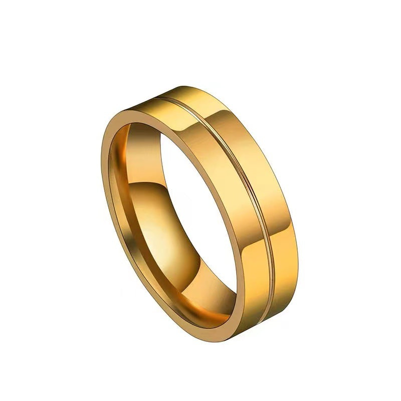 Personalized Titanium Steel Men's All-Match Ring - Blue Cup LLC.