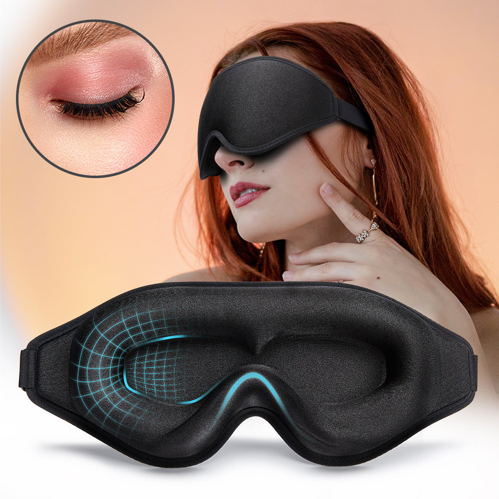 3D Natural Memory Foam Sleep Mask for Comfort - Blue Cup LLC.