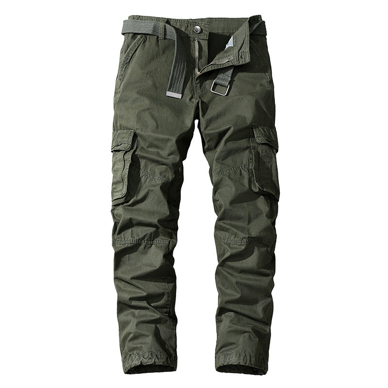 Cotton Loose-Fitting Multi-Pocket Straight-Leg Overalls - Blue Cup LLC.